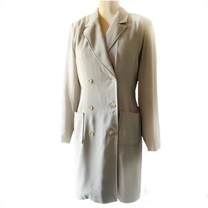 Ann Taylor Womens Double Breasted Long Sleeve Shirt Dress 8